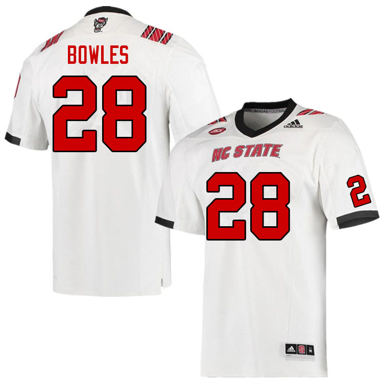 Men #28 Aristotle Bowles NC State Wolfpack College Football Jerseys Sale-Red